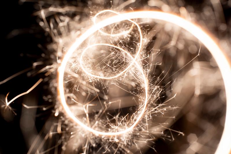 Free Stock Photo: a brilliant background of sparkler trails twisting into the distance
