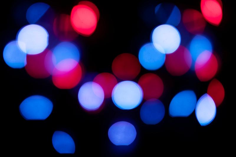 Free Stock Photo: a pretty bokeh background of red and blue overlapping points of light