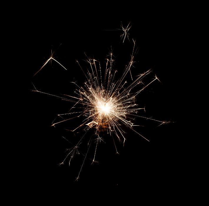 Free Stock Photo: a single point of light with eruption glinting sparks