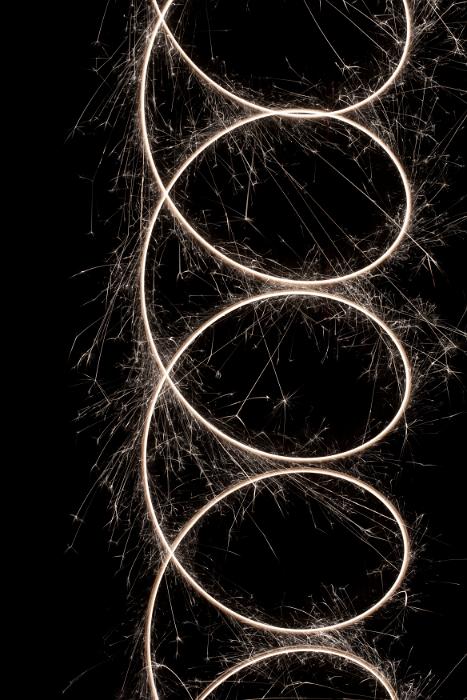 Free Stock Photo: guilloche or trochoid plot created with a sparkler and black backing