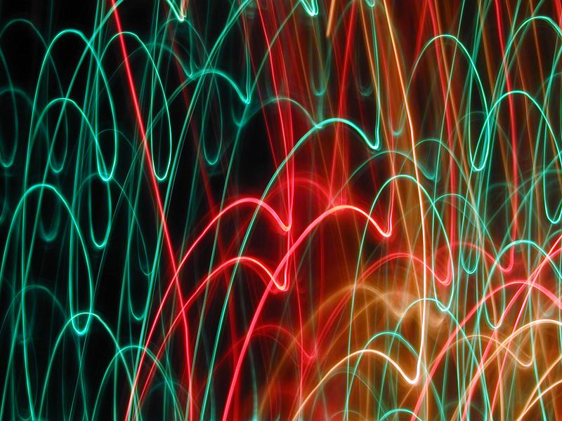 Free Stock Photo: festive red green and yellow light painting