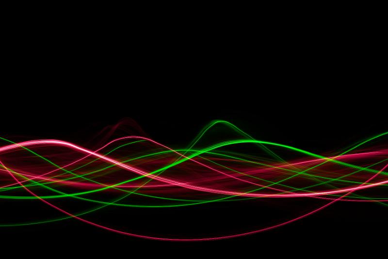 Free Stock Photo: a visualisation of sound waveforms formed from sinusoidal trails of light