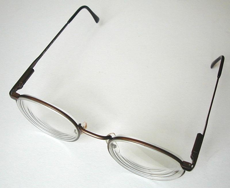 Free Stock Photo: High Angle View of Pair of Eyeglasses with Simple Frames on White Background