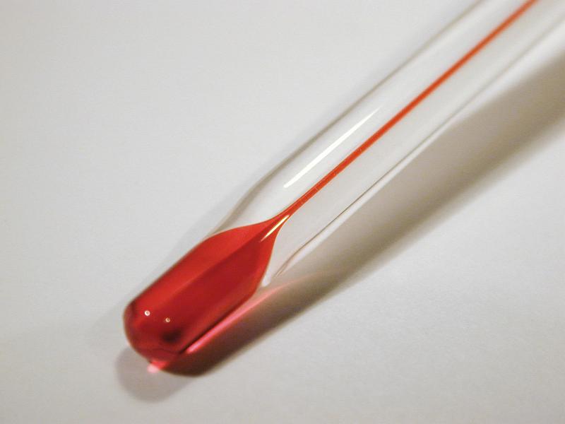 Free image of End of a mercuryinglass thermometer