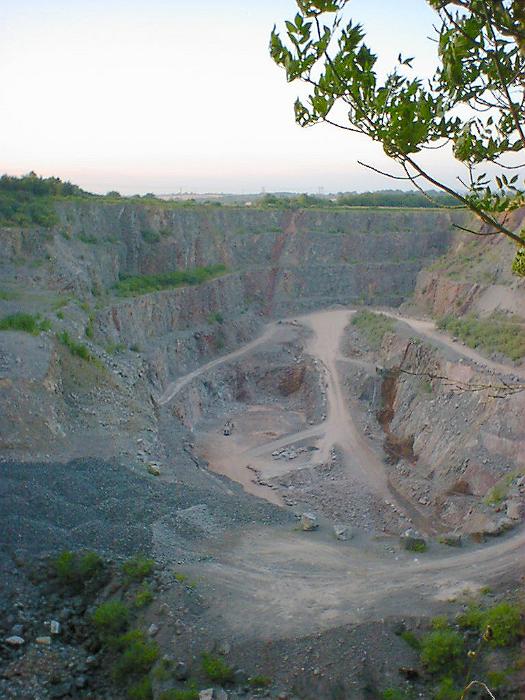Free Stock Photo: High angle view of pathways and ridges of mined quarry in daylight