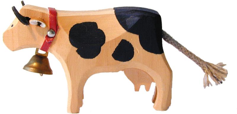 Free Stock Photo: a carved wooden cow traditional toy or ornament
