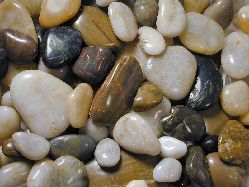 Free Stock Photo: Background texture of smooth water worn pebbles from a beach or riverbed in different shapes and sizes