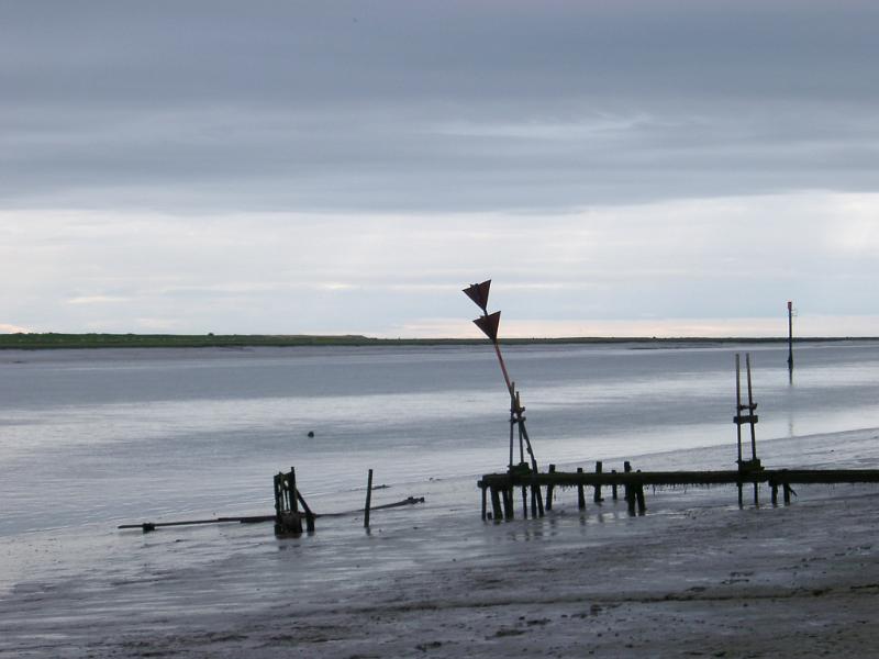Free Stock Photo: coastal estuary environment, mudflats forming the intertidal zone