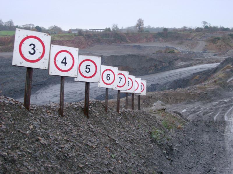 Free Stock Photo: a brake test slope at a open cast mine or quarry