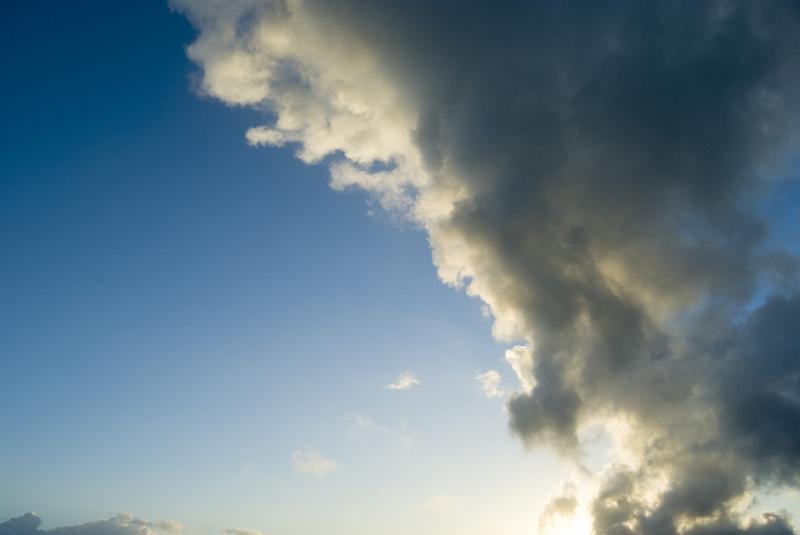 Free Stock Photo: sunny day and fluffy clouds