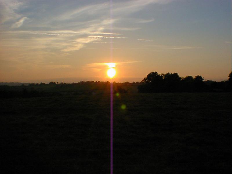 Free Stock Photo: sunset silhouette across the land