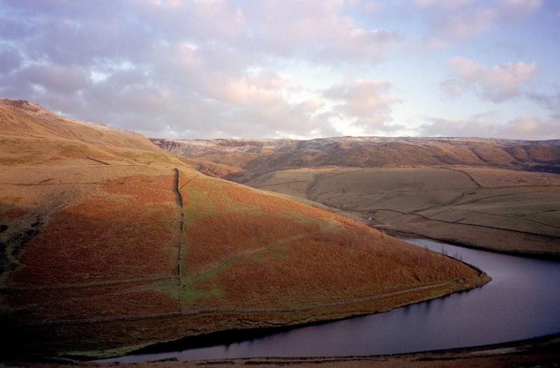 Free Stock Photo: Tranquil Scenic Overview of Reservoir in Kinder Scout National Nature Reserve in Dark Peak Derbyshire Peak District, England