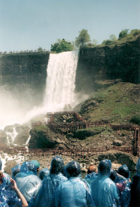 Free Stock Photo: tourists looking at the bridal veil falls, niagara falls.