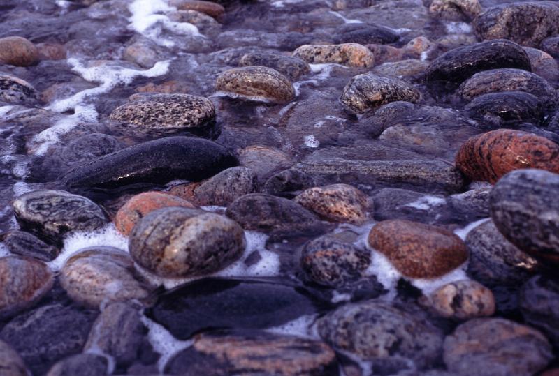 Free Stock Photo: rounded stones on a ocean shore in various pretty shapes and colours