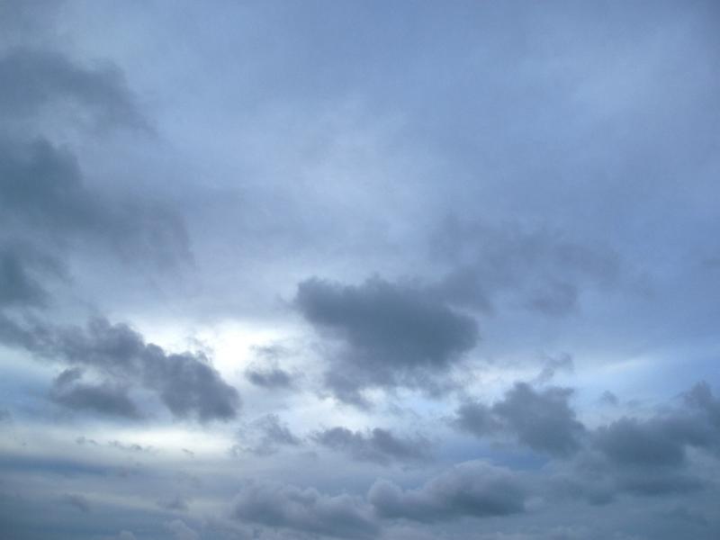 Free Stock Photo: a dark sky full of clouds heavy with rain