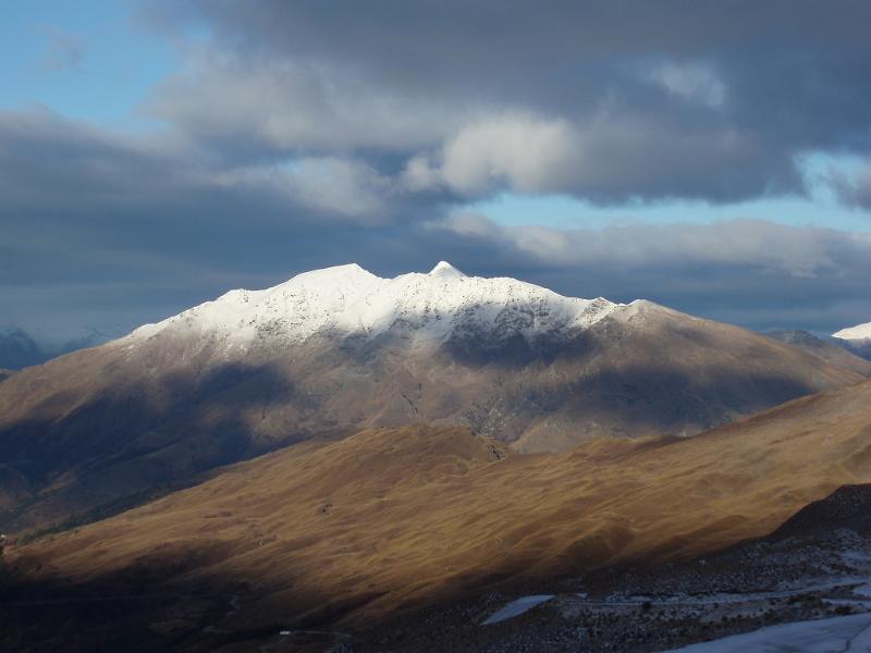 Free Stock Photo: a snow covered new zealand mountain, as viewed from coronet peak