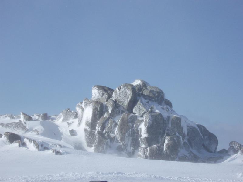 Free Stock Photo: bad weather: snow blowing in the wind