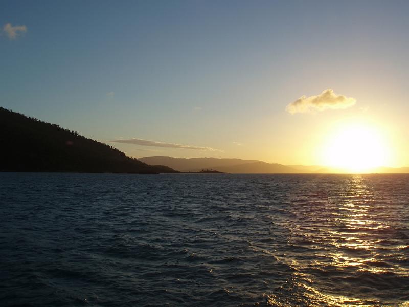 Free Stock Photo: sunset sailing over the water