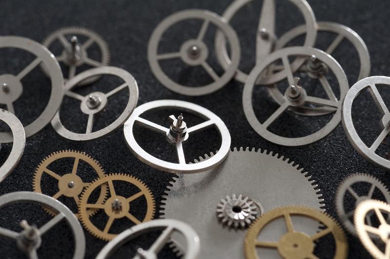 Free Stock Photo: a collection of clock and watchmakers flywheels and gears