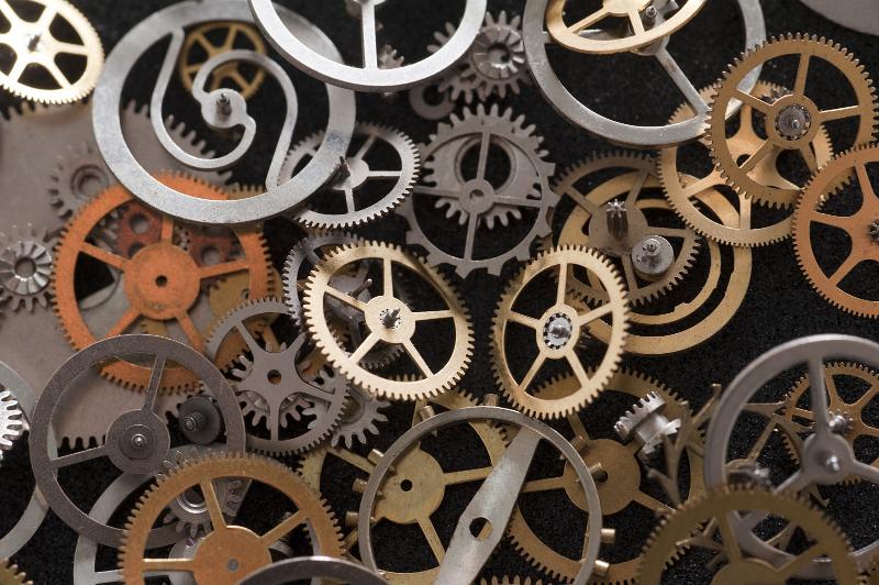 Free Stock Photo: a macro image of small gear wheels and parts from mechanical watches