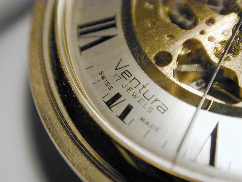 Free Stock Photo: close up image of the dial of an antique pocket watch