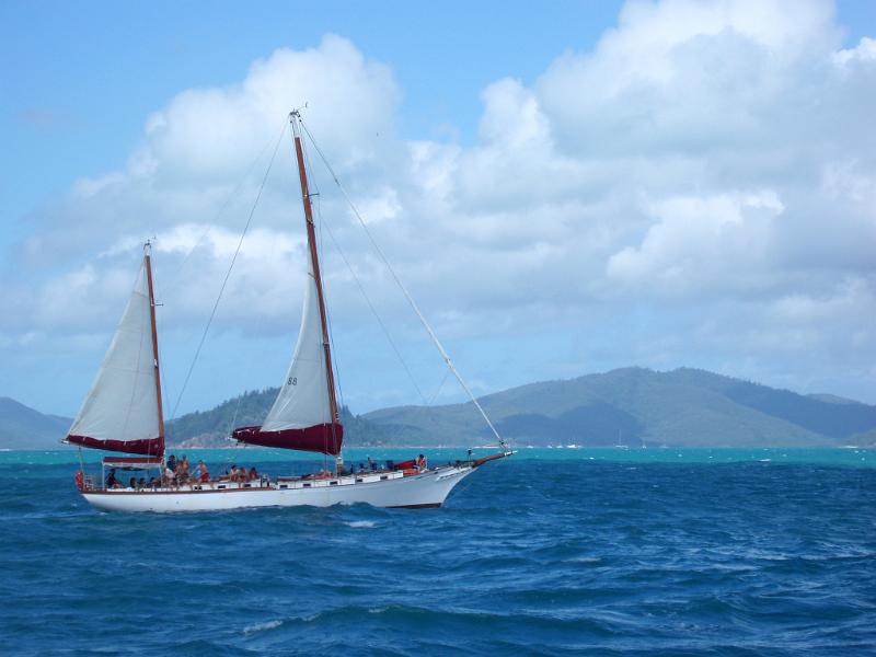 Free Stock Photo: Leisurely sailing on a ketch in the Whitsunday islands