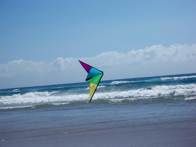 Free Stock Photo: outdoor passtime, flying a kite on the beach
