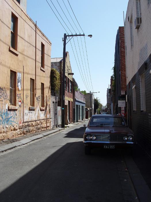 Free Stock Photo: a backstreet with retro car, style and culture of urban living