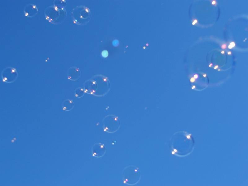 Free Stock Photo: carefree - bubbles floating in the sky, light and free as the wind