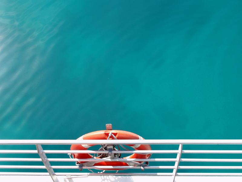 Free Stock Photo: a life ring on the side of a boat, symbolic of safety and security