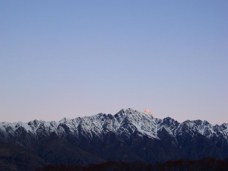 Free Stock Photo: view of the remarkables at sunset, a challenging barrier or difficult task ahead