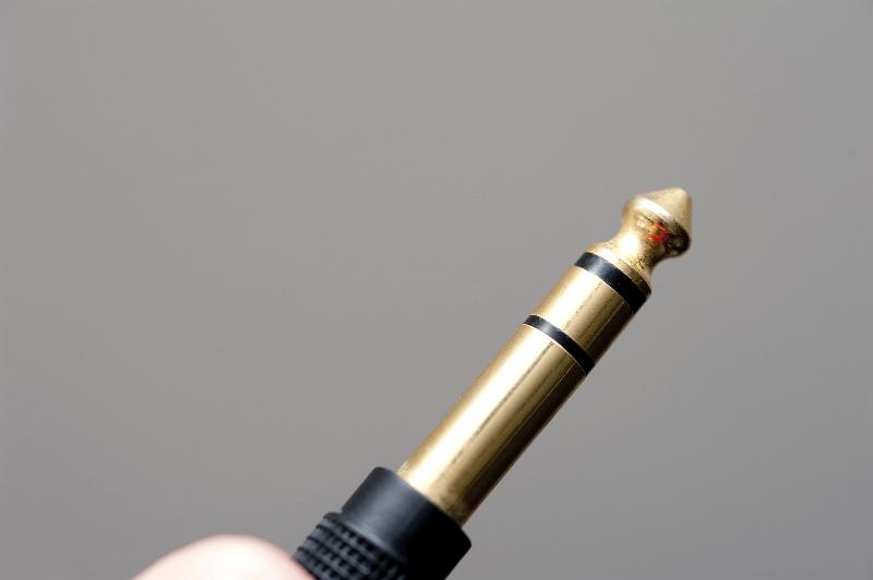 Free Stock Photo: an audio jack plug or TRS connector 6.35mm or 1/4