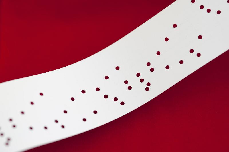Free Stock Photo: a perforated paper tape music recording