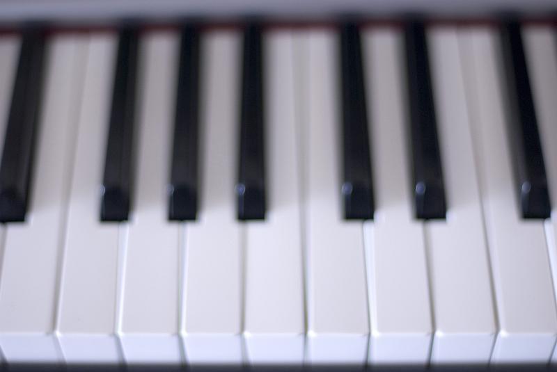 Free Stock Photo: keys on a piano keyboard