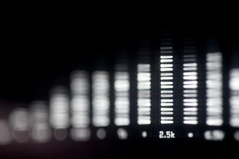 Free Stock Photo: a digital audio spectrum analyser display