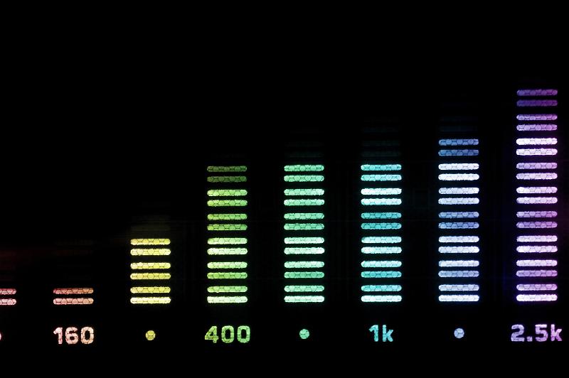 Free Stock Photo: a digital spectrum audio analyser display