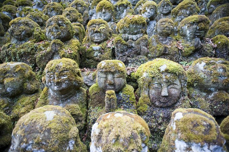 Free Stock Photo: Thought and spirituality - Rakan sculptures at Otagi Nenbutsu-ji, Japan