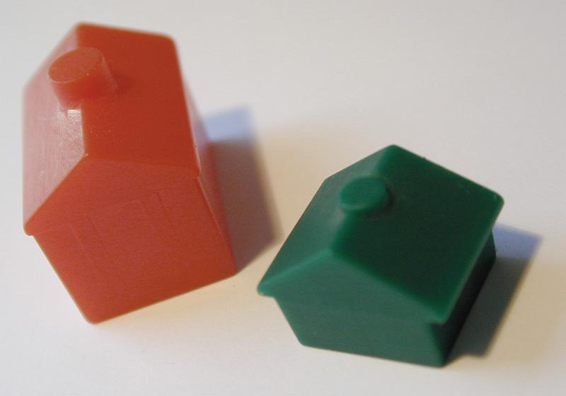 Free Stock Photo: hotel and house pieces from a board game