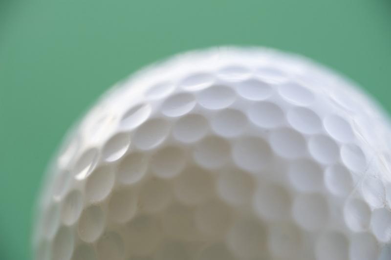 Free Stock Photo: close up on the dimples on a golf ball