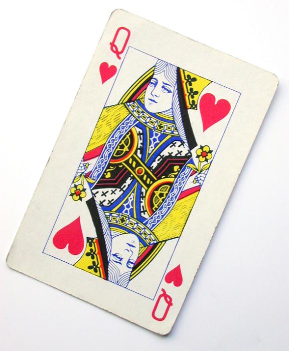 Free Stock Photo: the queen of hearts playing card