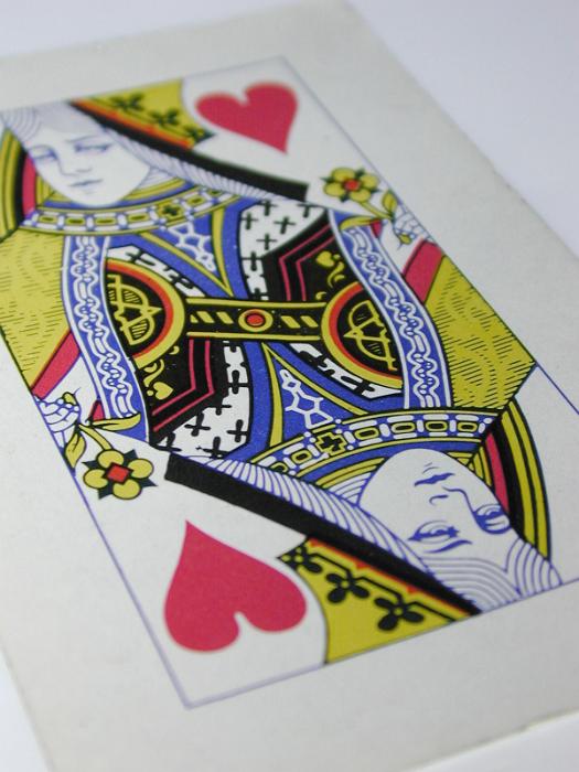 Free Stock Photo: close up on the queen of hearts playing card
