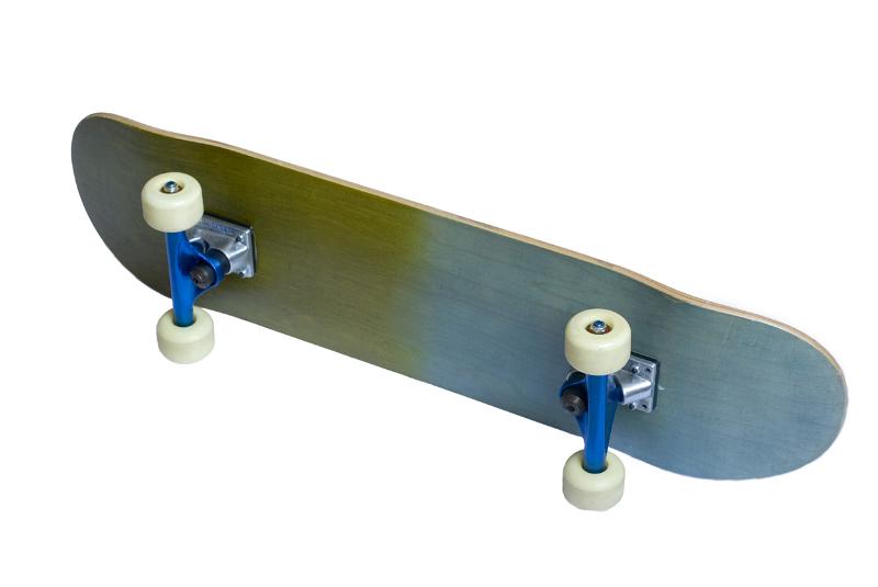 Free Stock Photo: a view of the underside of a skateboard isolated on a white background