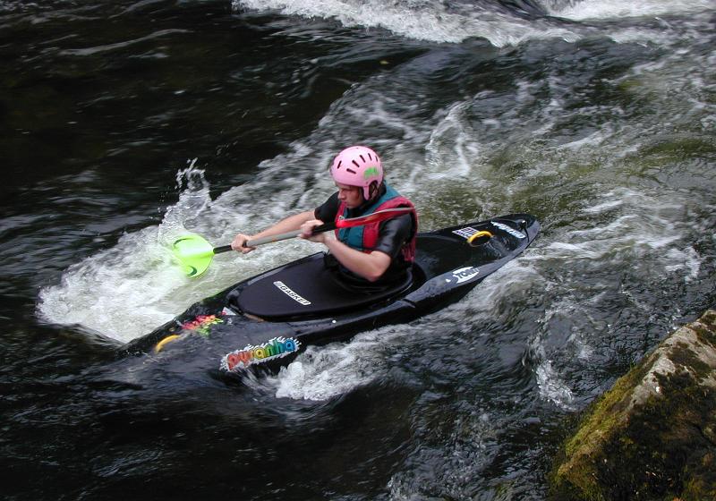 Free Stock Photo: a white water kayaker