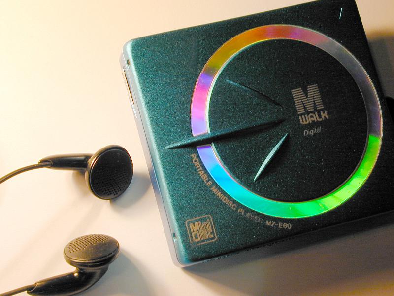 Free Stock Photo: Old portable music player, sony mini disc, editorial use - not property releasd