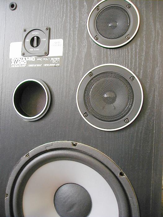 Free Stock Photo: Upscale speaker system in a wooden box in a close up cropped view for an entertainment, audio or technology concept