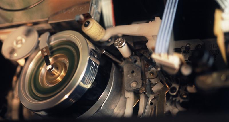 Free Stock Photo: Parts of video mechanism in close-up view