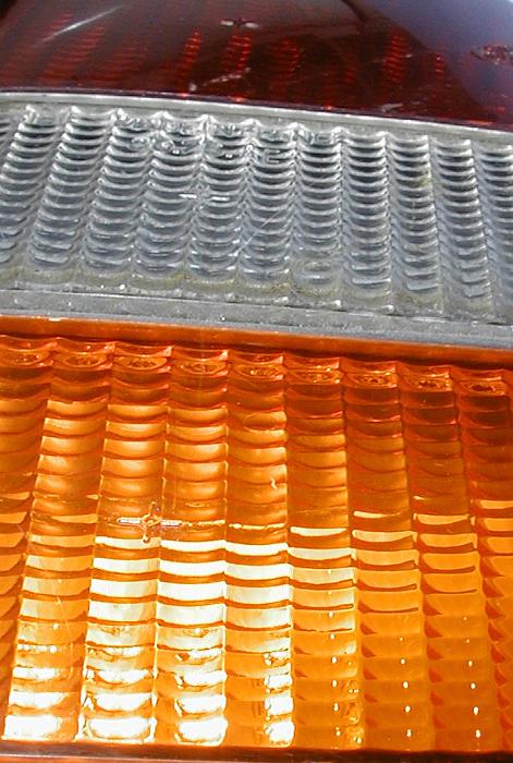 Free Stock Photo: Textured close up plastic surface of car signal lights.