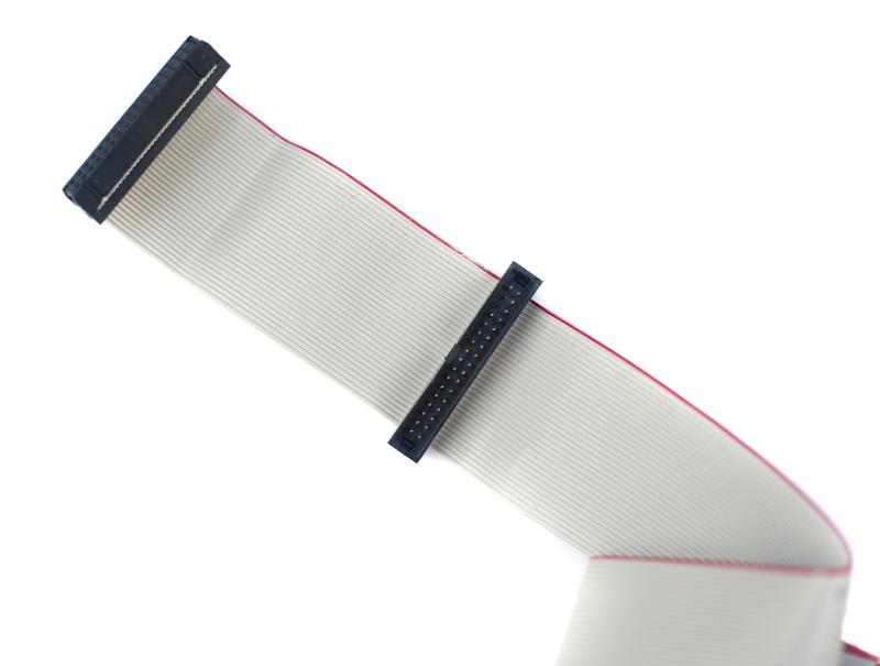 Free Stock Photo: IDC computer data ribbon cable on a white background