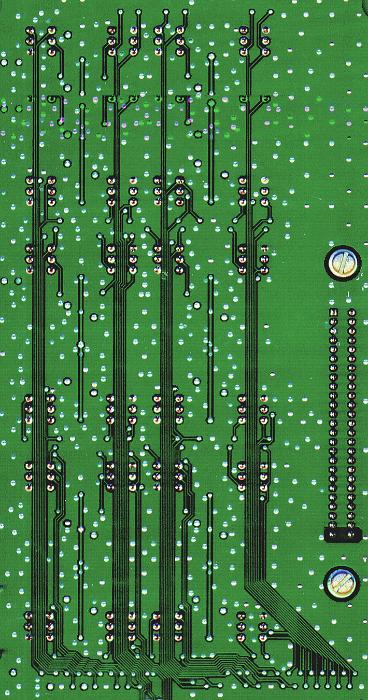 Free Stock Photo: Printed green electronic circuit board viewed from above