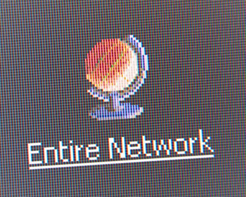 Free Stock Photo: Close-up view of entire network icon on computer desktop